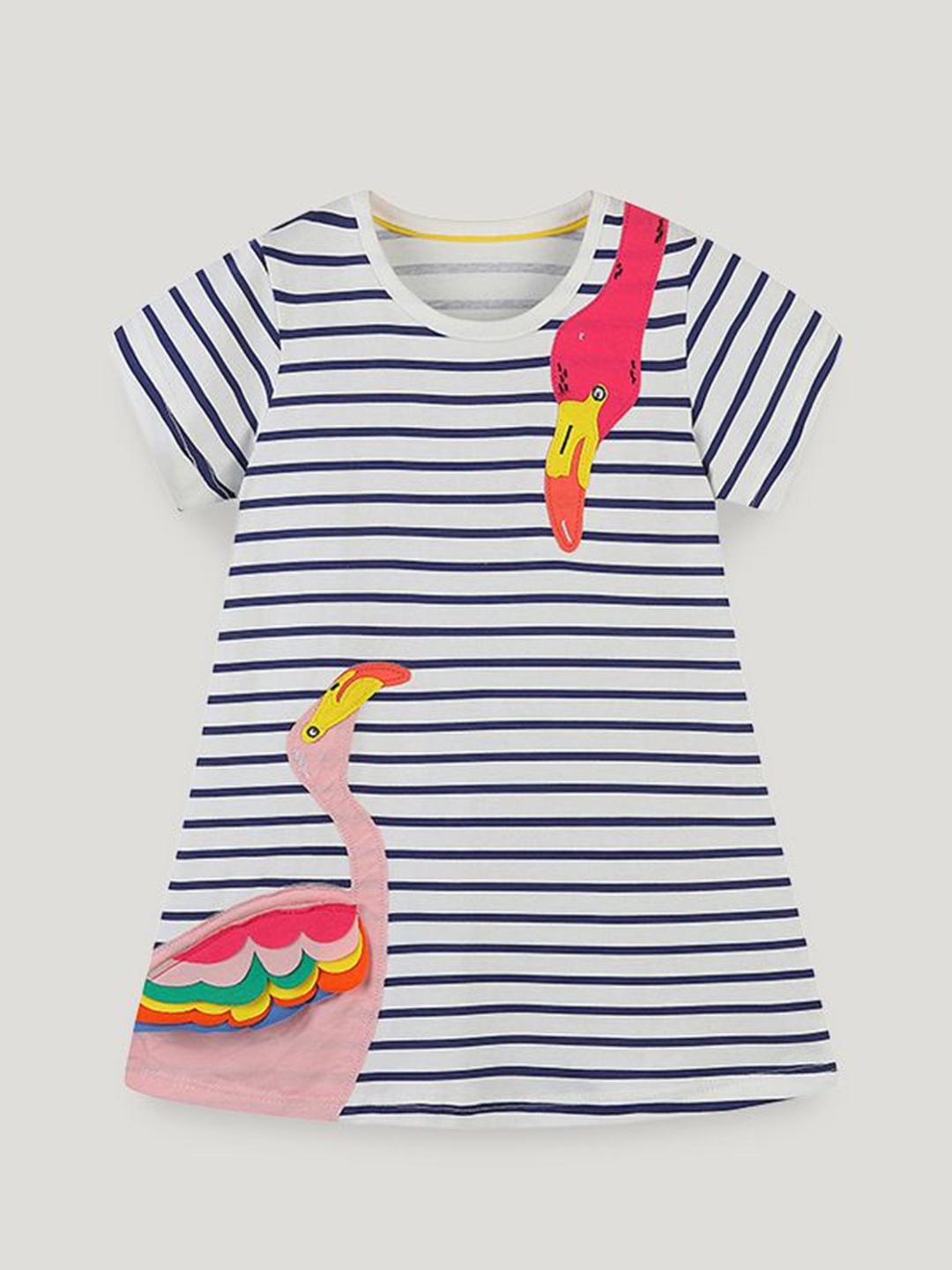 

StyleCast Striped Patchwork Cotton A-Line Dress, Blue
