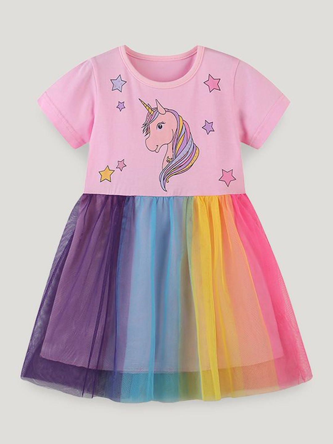 

StyleCast Girls Ombre Cotton Fit & Flare Dress, Pink