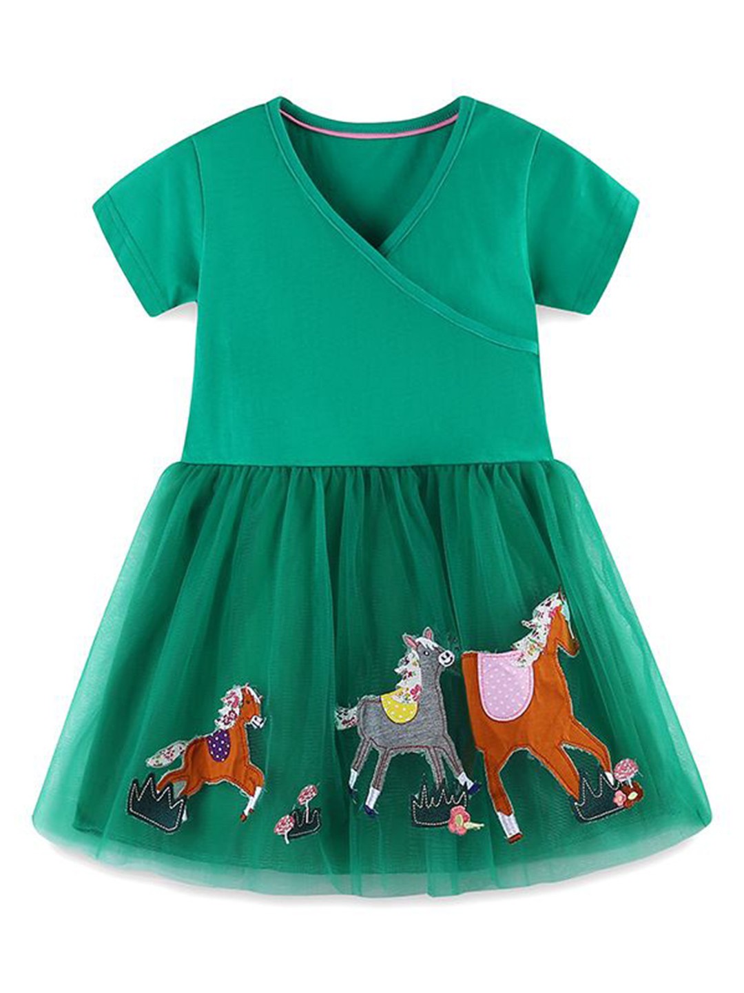 

StyleCast Girls Patchwork Fit & Flare Dress, Green