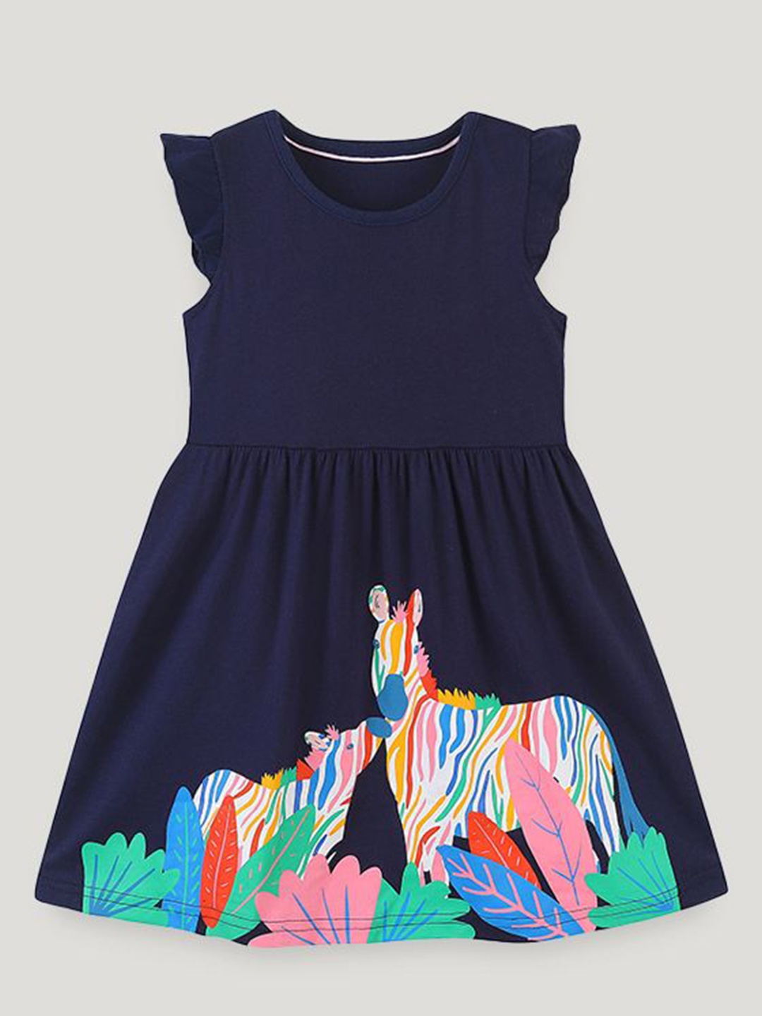 

StyleCast Girls Flutter Sleeve A-Line Dress, Navy blue