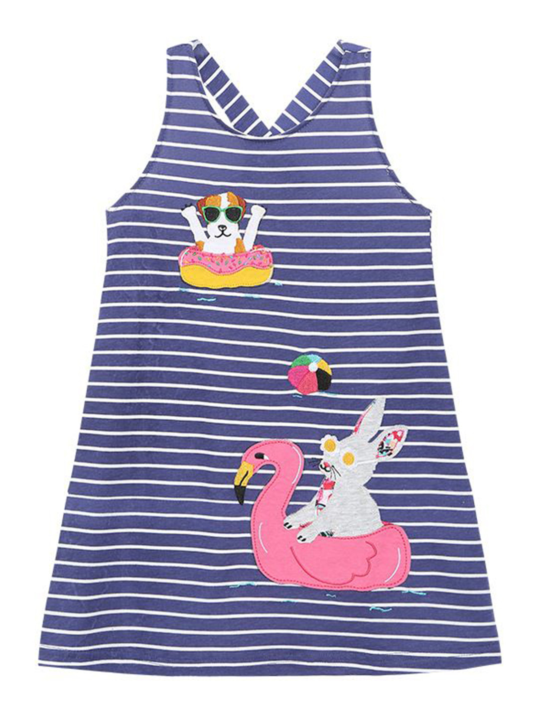 

StyleCast Striped Sleeveless A-Line Dress, Blue
