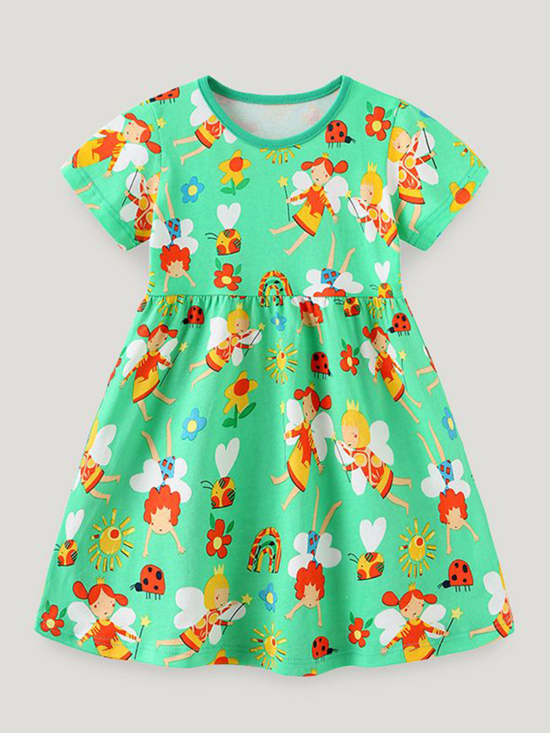 

StyleCast Printed Cotton Fit & Flare Dress, Green