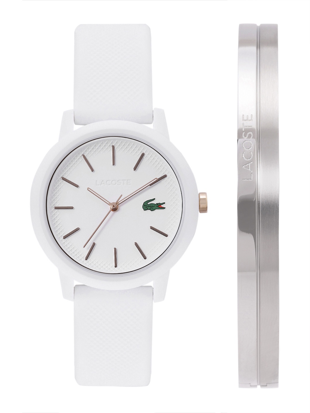 

Lacoste Women 12.12 Watch with Bangle Gift Set - LCWBAS1, White