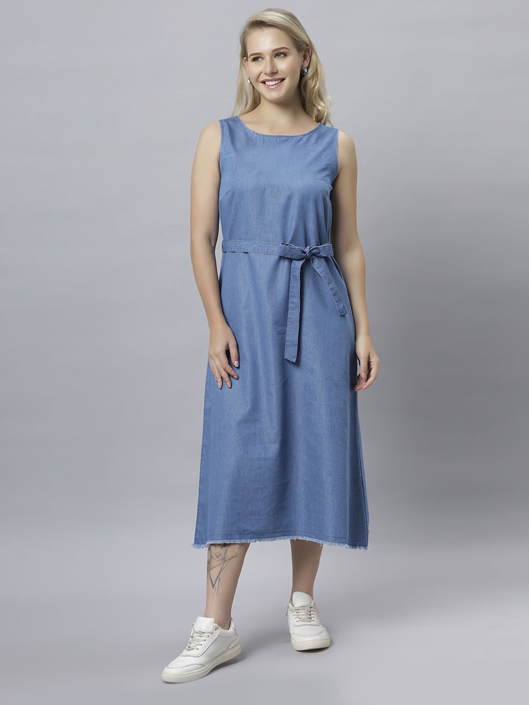 

The Roadster Lifestyle Co A-Line Midi Dress, Blue
