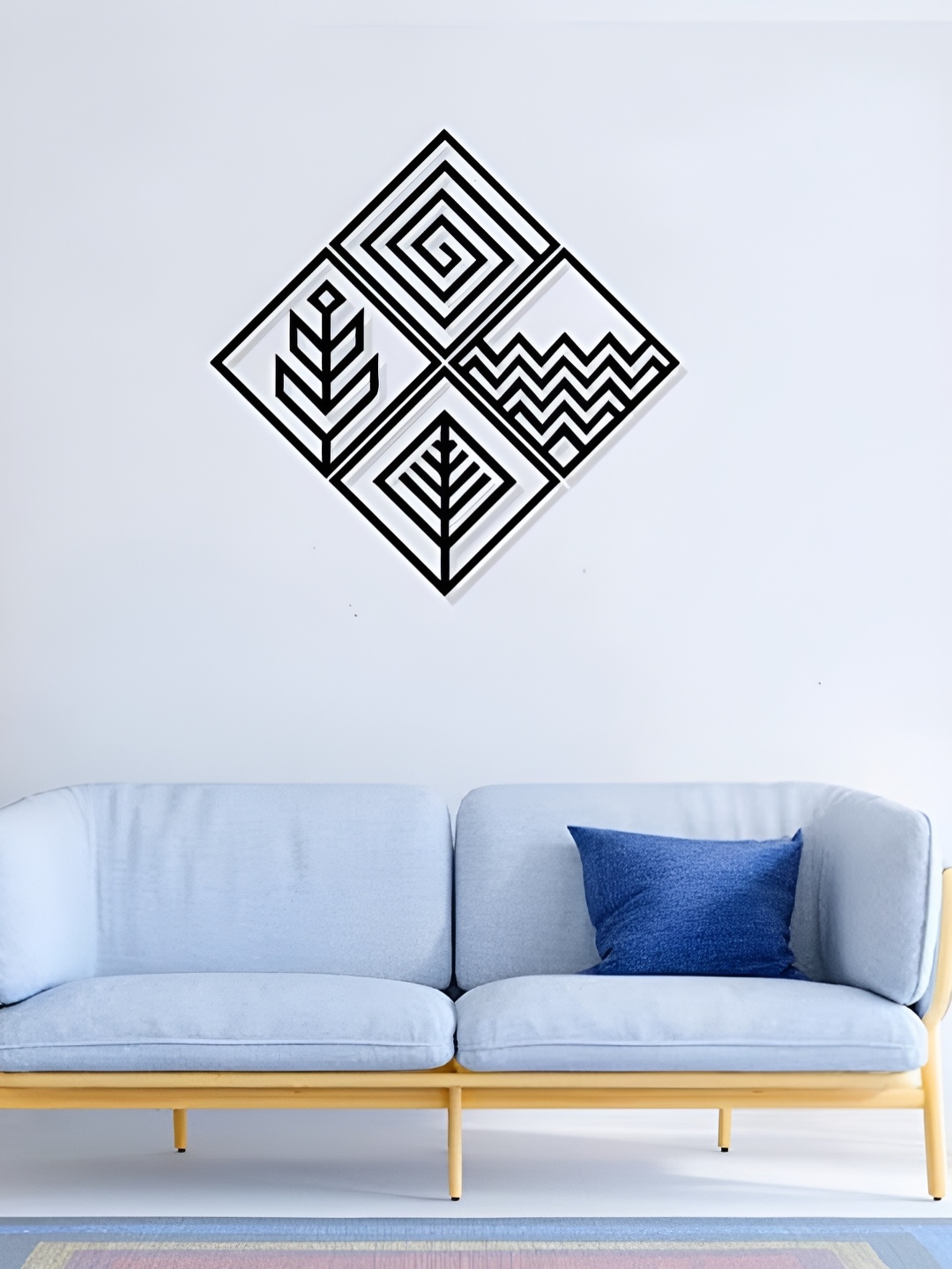 

Artrooms Line Art Metal Wall Art, Black