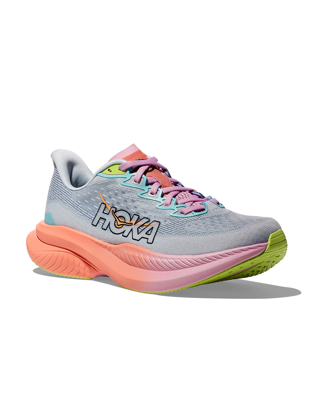 

HOKA Women Woven Design Mach 6 Running Shoes, Grey