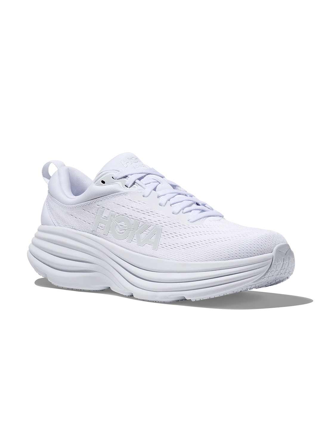 

HOKA Women Woven Design Bondi 8 Running Shoes, White