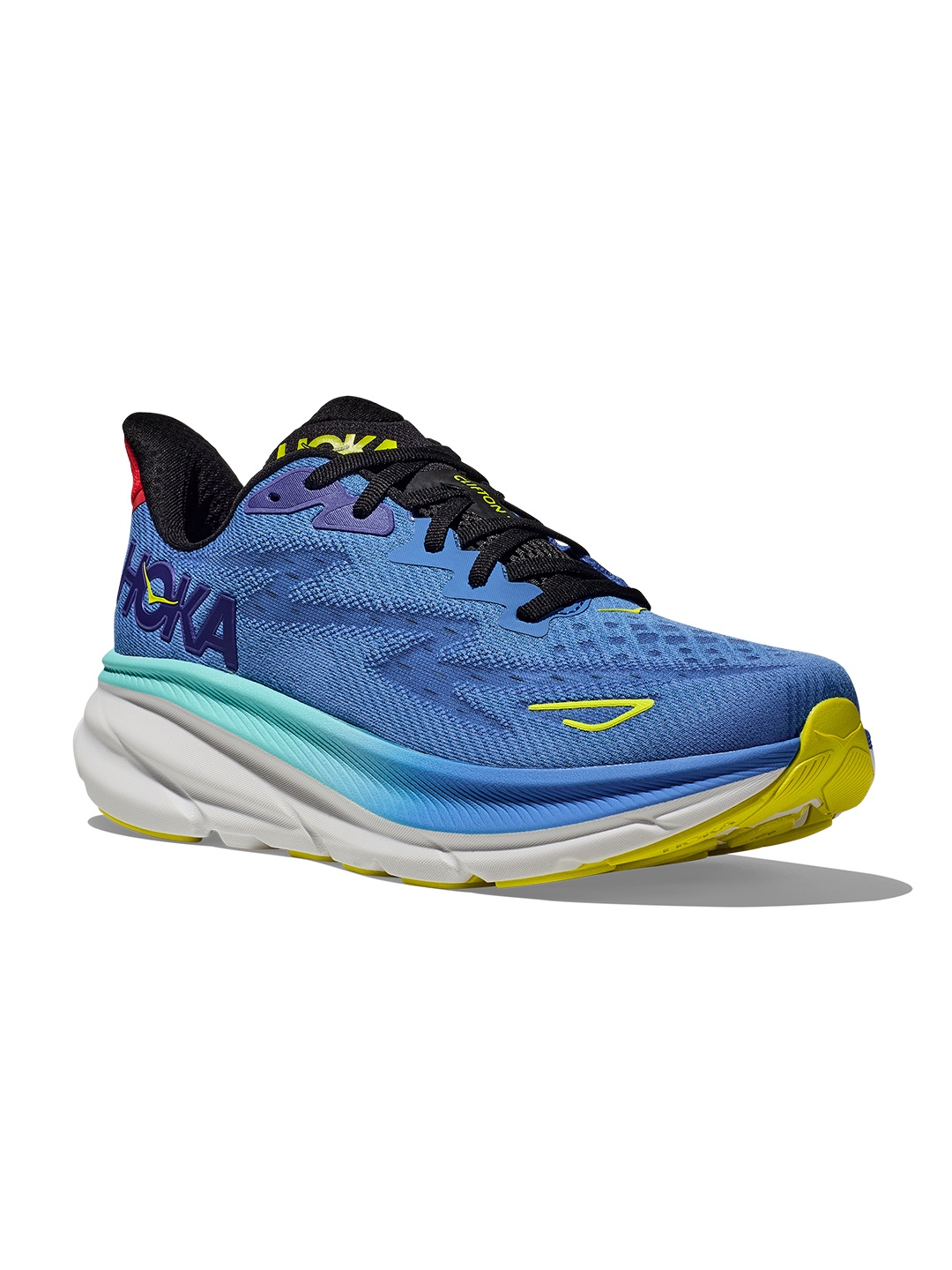 

HOKA Men Woven Design Clifton 9 Running Shoes, Blue