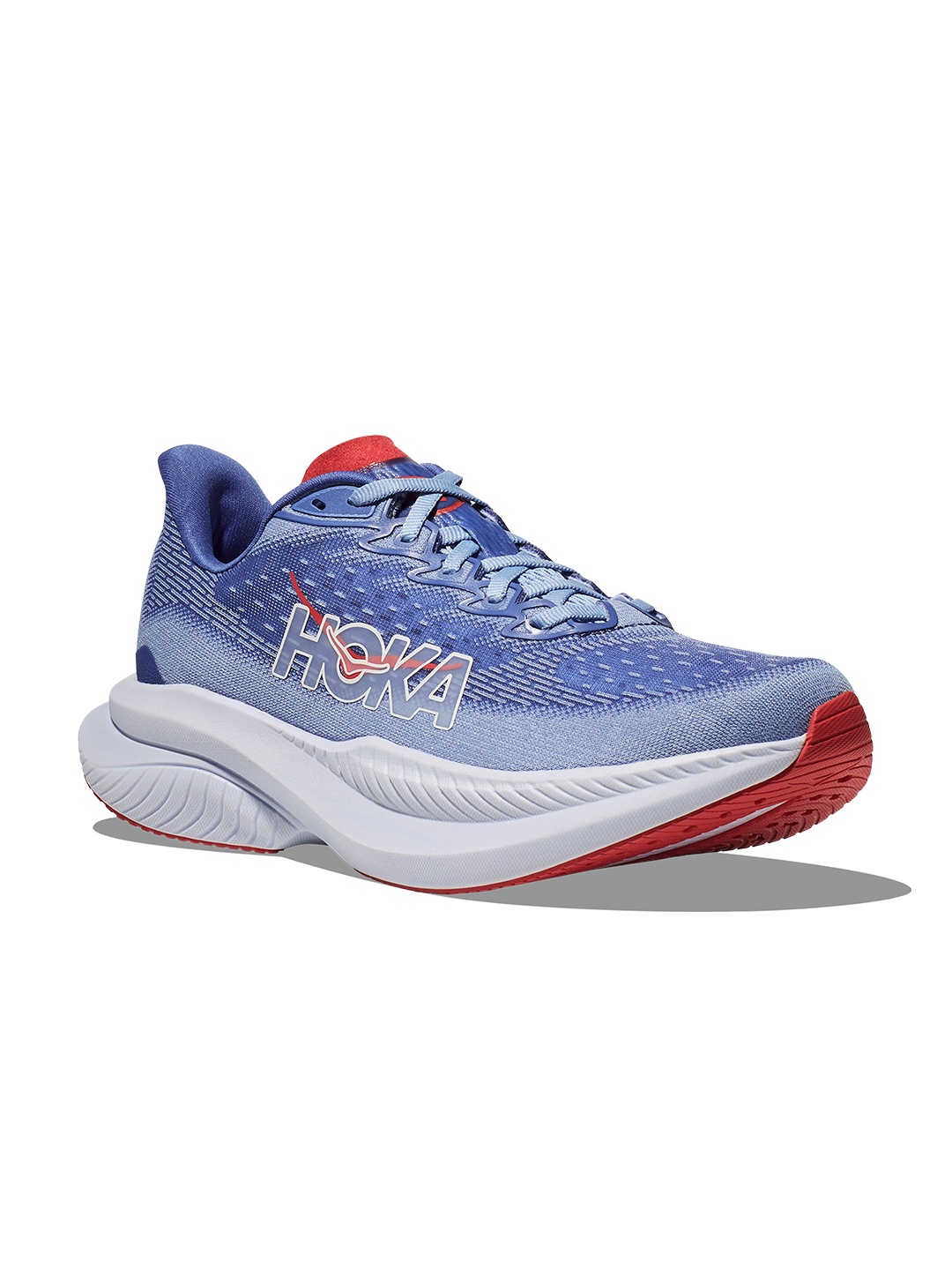 

HOKA Women Woven Design Mach 6 Running Shoes, Blue