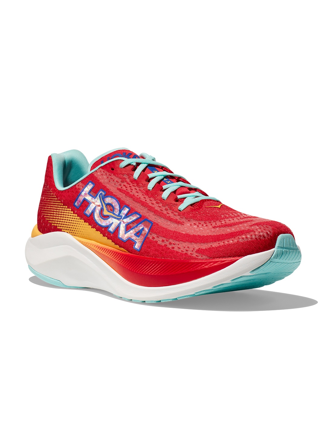 

HOKA Men Woven Design Mach X Running Shoes, Red