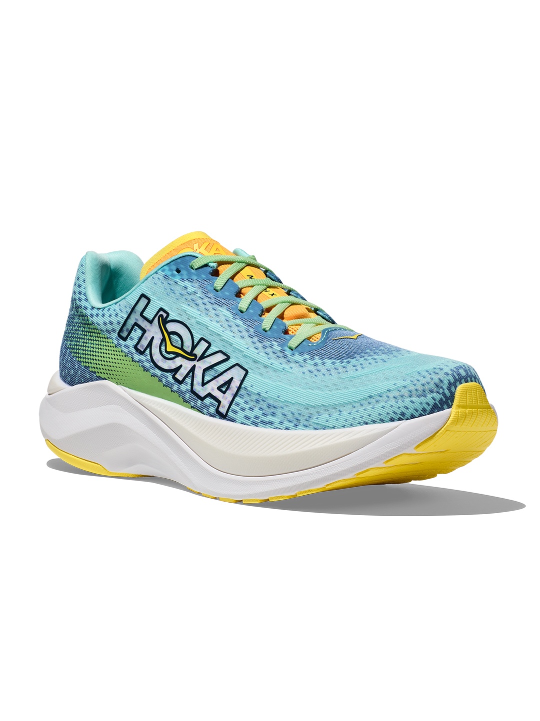 

HOKA Men Woven Design Mach X Running Shoes, Blue