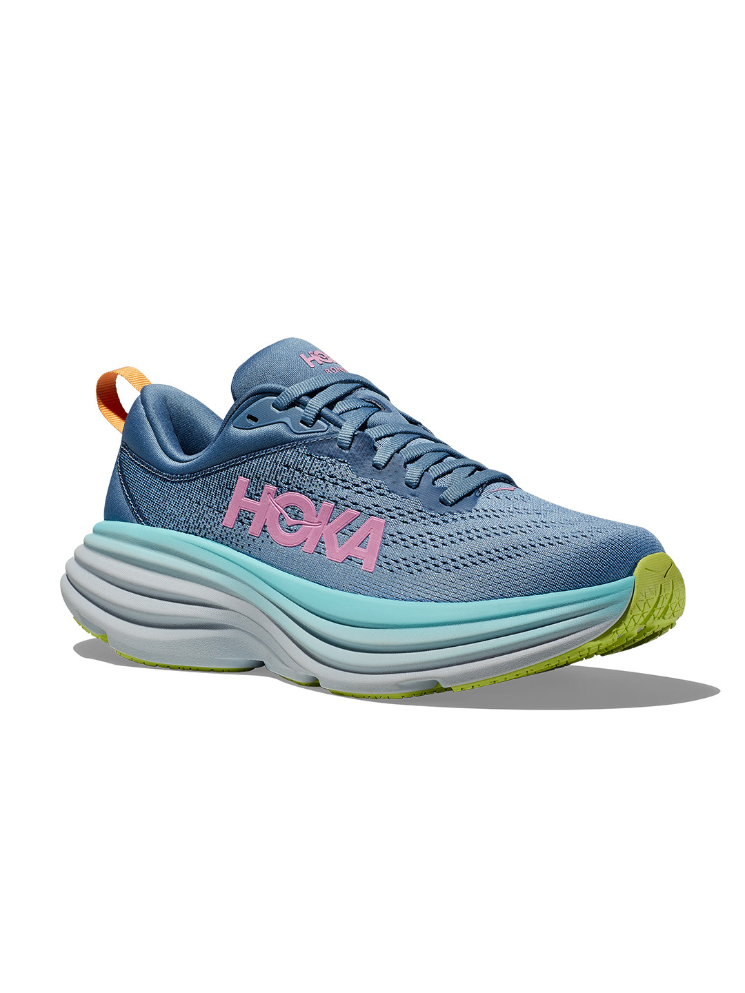 

HOKA Women Woven Design Bondi 8 Running Shoes, Blue