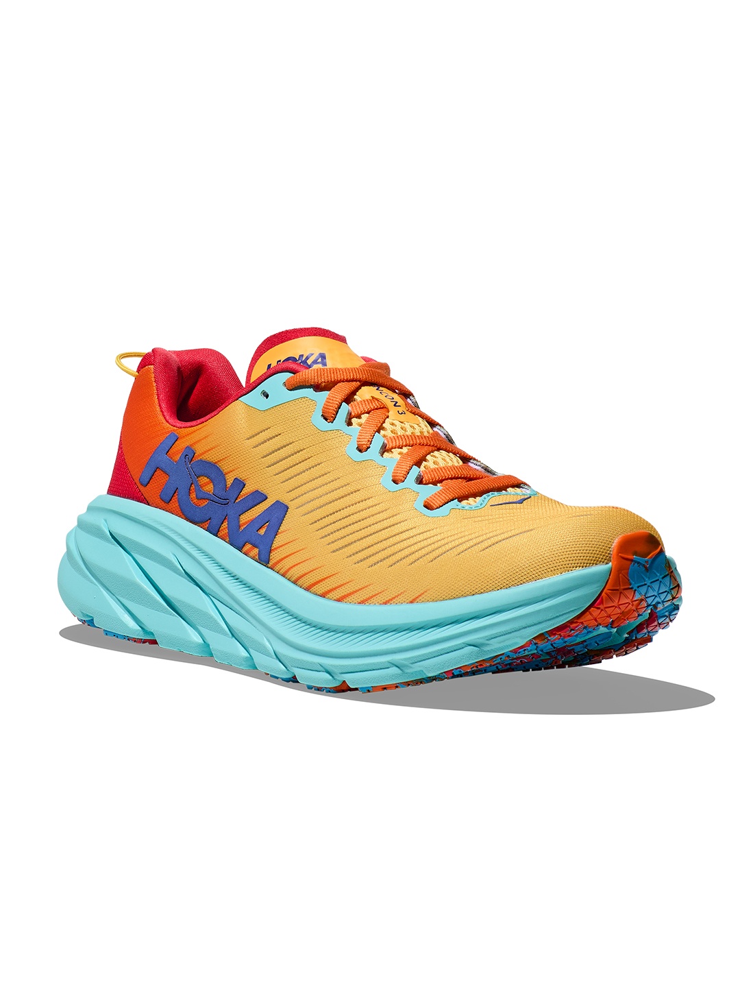 

HOKA Women Woven Design Rincon 3 Running Shoes, Yellow