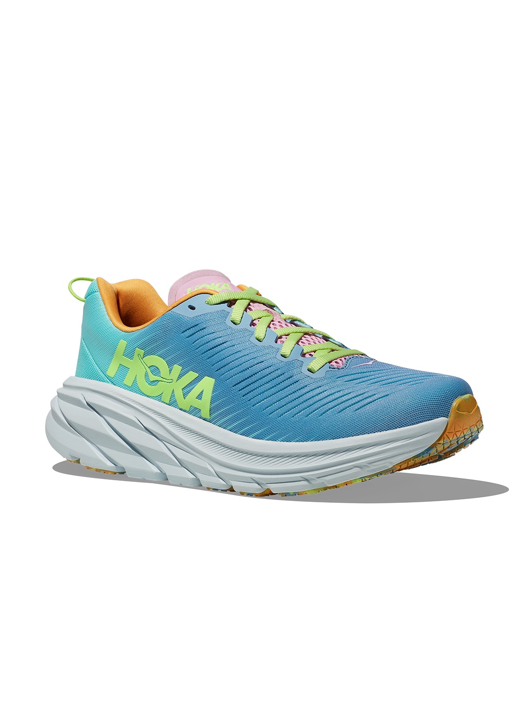 

HOKA Women Woven Design Rincon 3 Wide Running Shoes, Blue