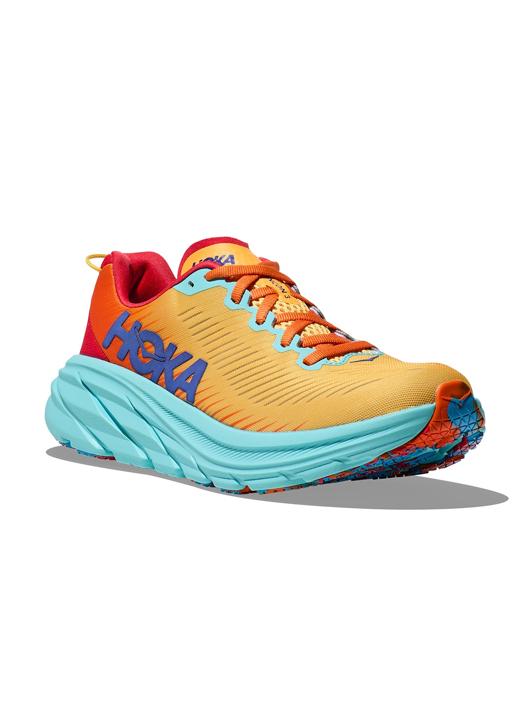 

HOKA Men Woven Design Rincon 3 Running Shoes, Yellow