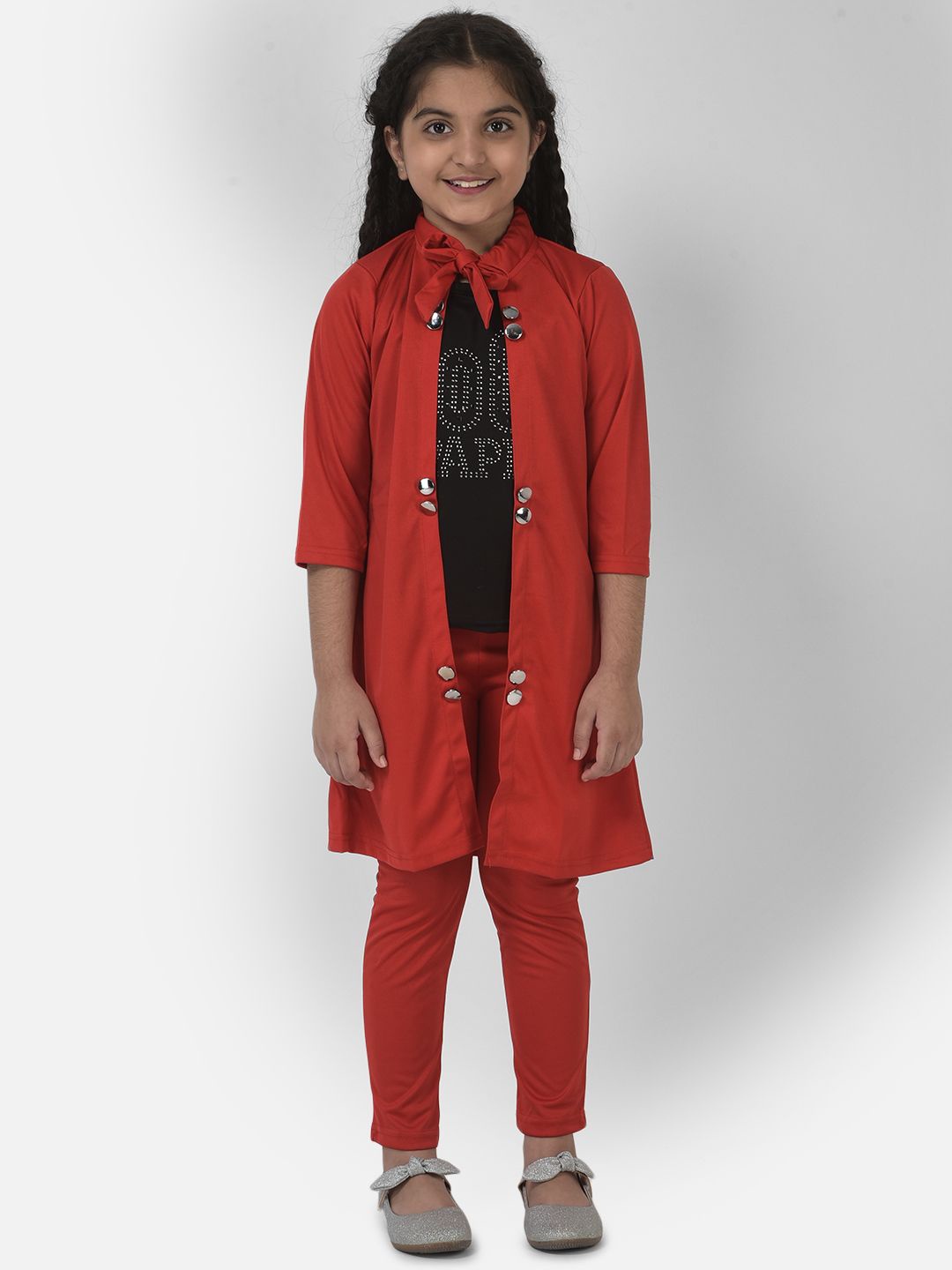 

Elendra jeans Floral Tie-Up Neck Shirt Dress, Red