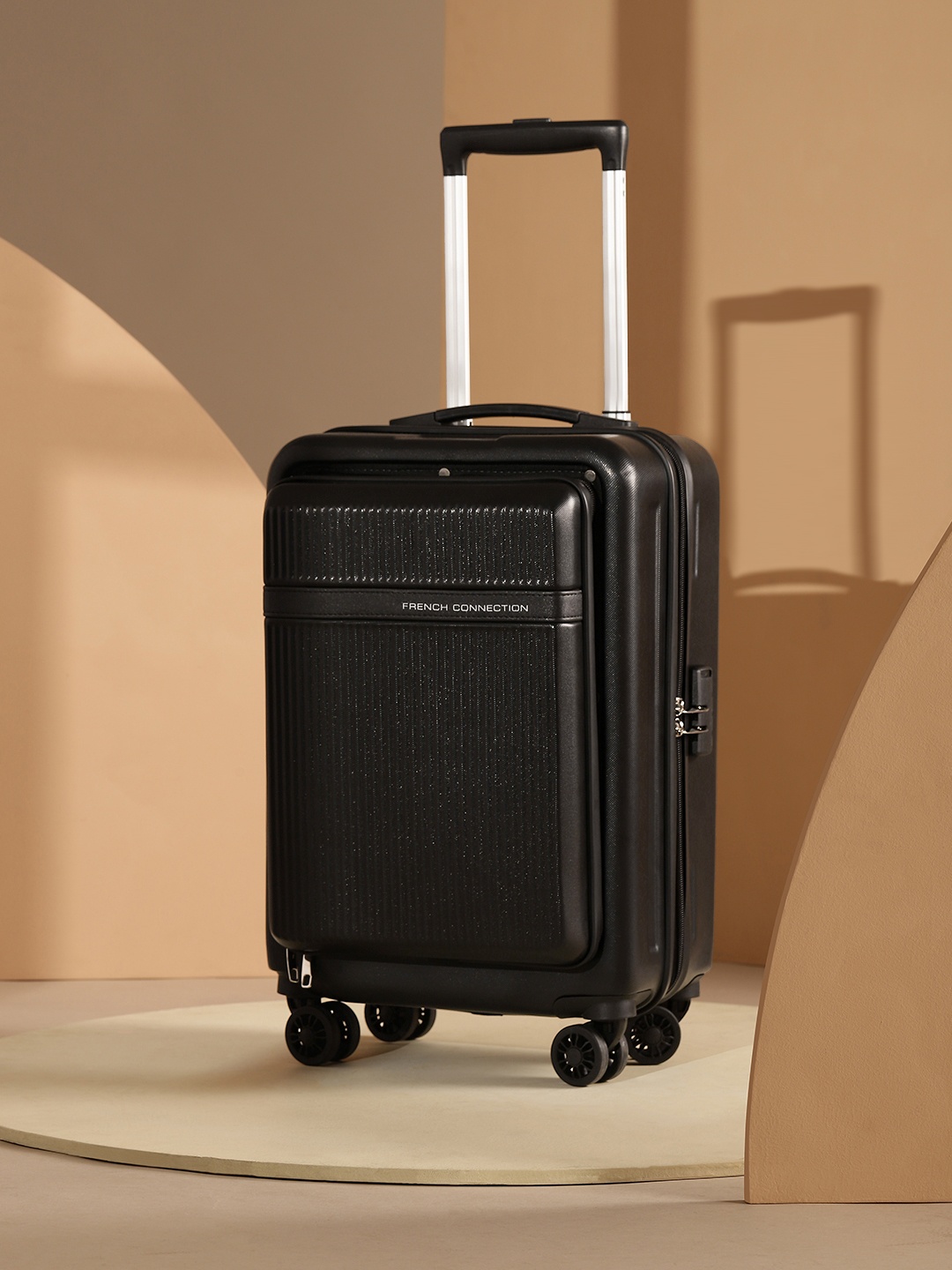 

French Connection Soft-Sided Cabin Trolley Bag, Black