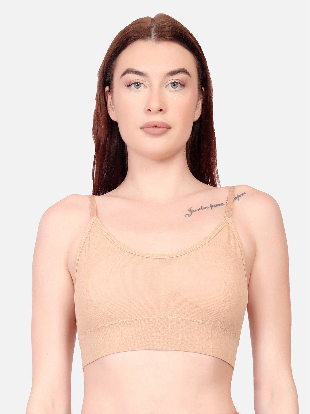 

Flenzy Lightly Padded Seamless Everyday Bra With All Day Comfort, Beige