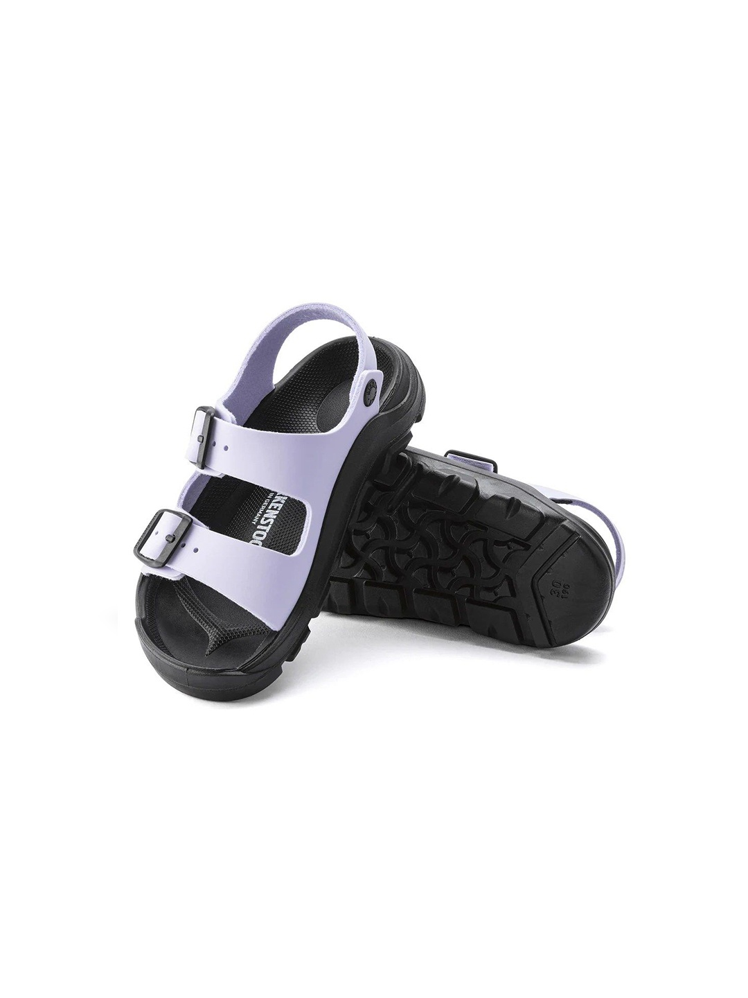 

Birkenstock Narrow Width Mogami Kids Leather Comfort Sandals, Violet