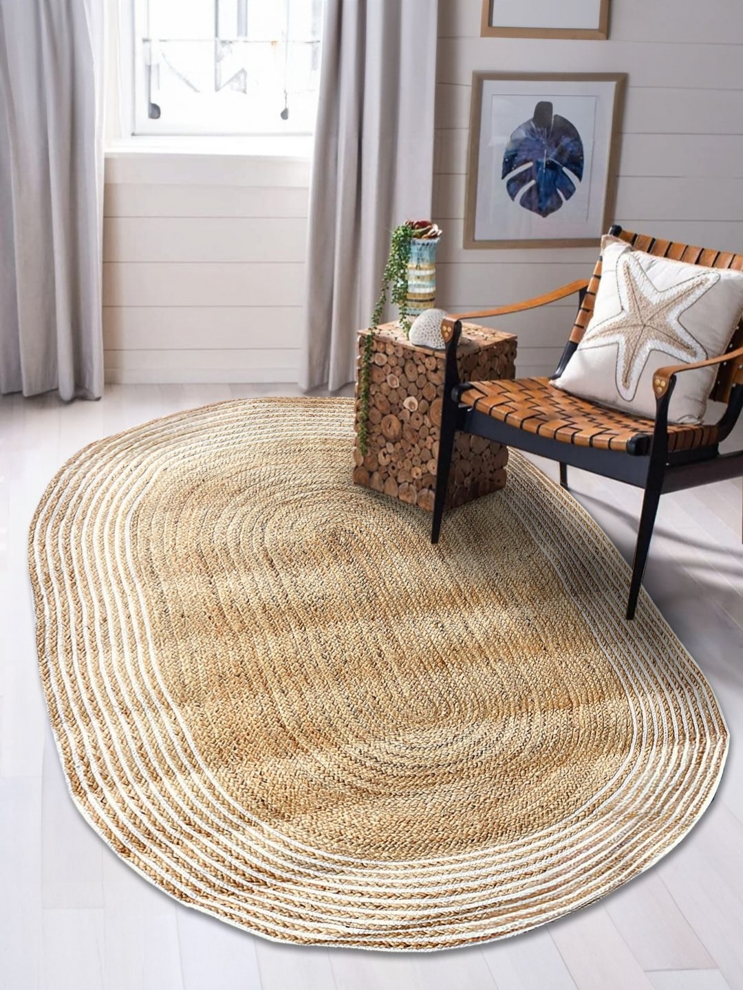 

Cortina Beige Braided Reversible Jute Floor Mat