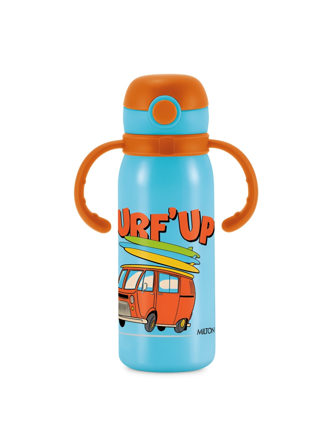 

Milton Kids Fountain 650 Surf Up SS One Touch Open Sipper Water Bottle 630ml, Blue