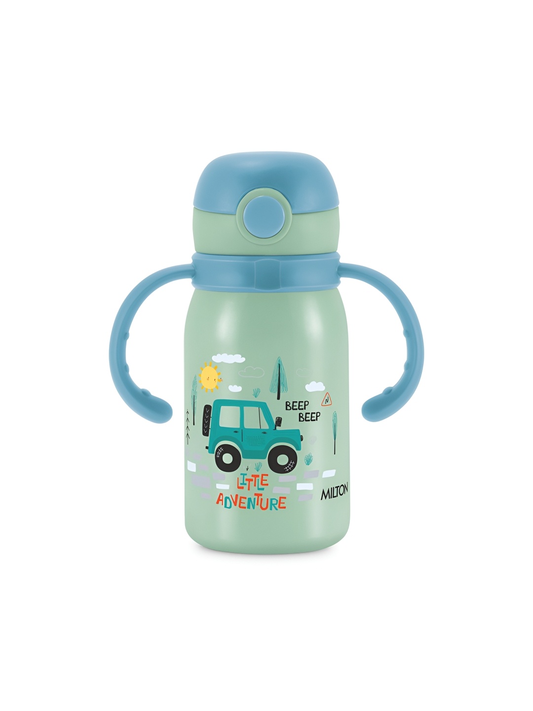 

Milton Kids Blue Fountain 450 Car Stainless Steel Sipper Water Bottle 460 ml, Green