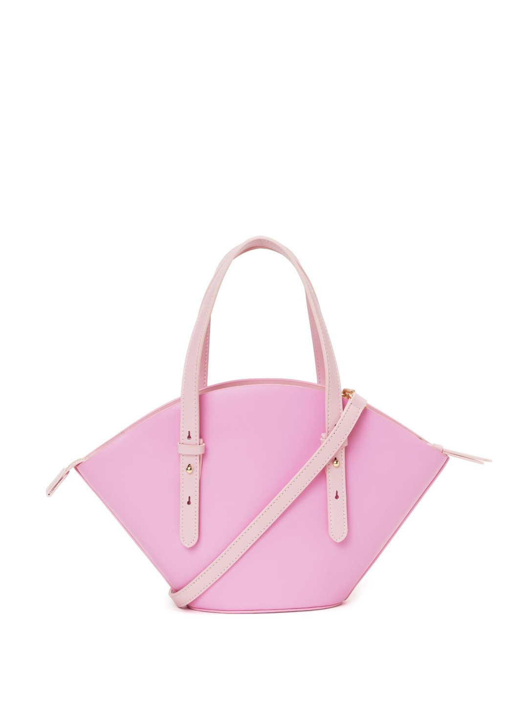 

MOKOBARA Leather Structured Shoulder Bag, Pink
