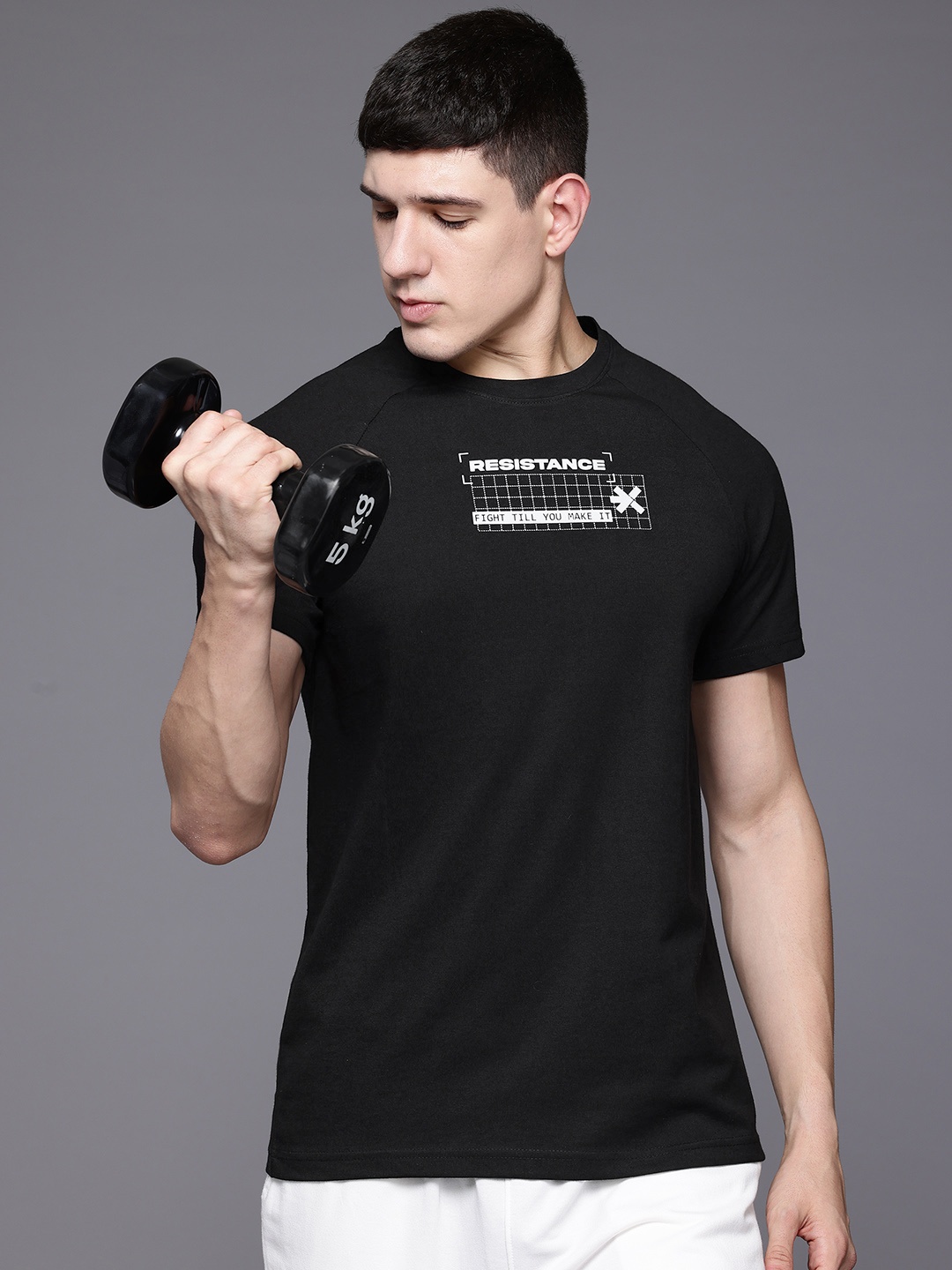 

HRX by Hrithik Roshan Men Printed Outdoor T-shirt, Black