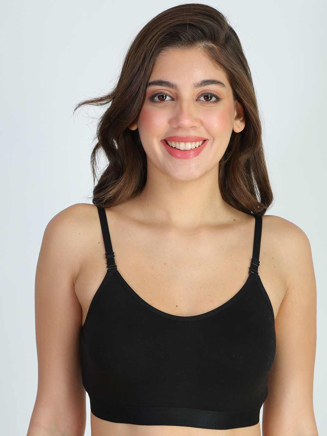 

DressBerry Full Coverage Cotton Sports Bra With All Day Comfort, Black