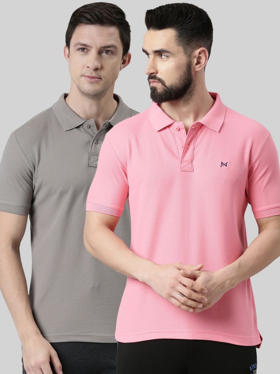 

Force NXT Men 2 Polo Collar Applique T-shirt, Multi