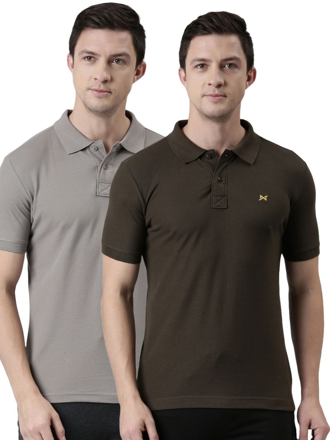 

Force NXT Men 2 Polo Collar Applique T-shirt, Multi