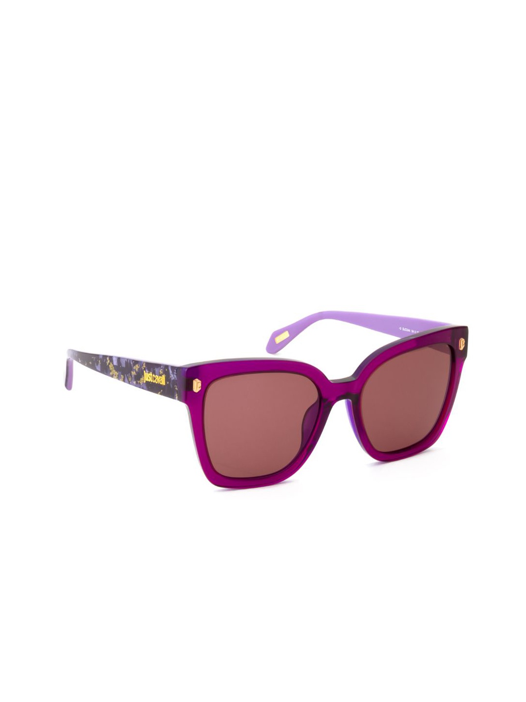 

Just Cavalli Women Square Sunglasses with UV Protected Lens, Brown