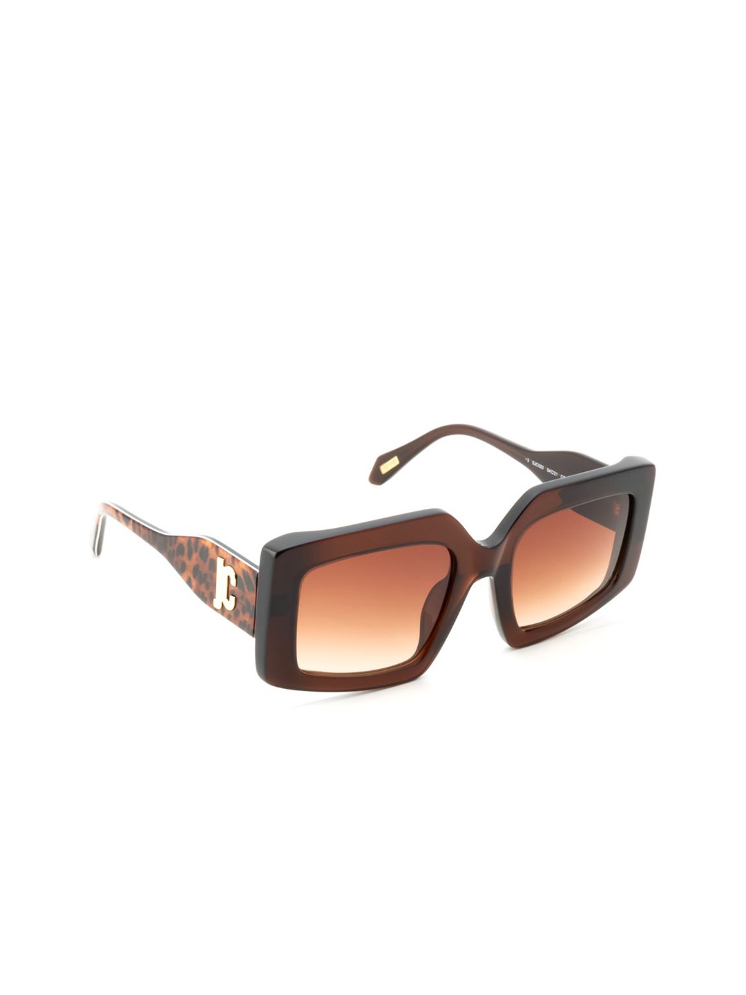 

Just Cavalli Women Rectangle Sunglasses with UV Protected Lens SJC02054AAKSG, Brown