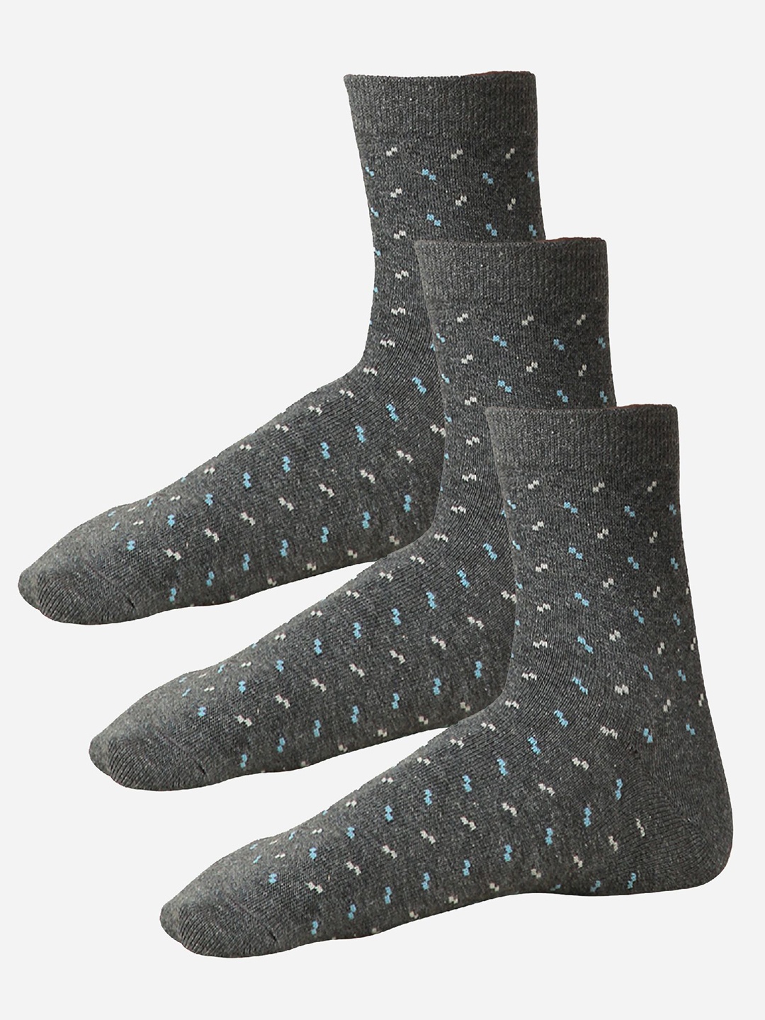 

Bodycare Men Pack Of 3 Above Ankle-Length Socks, Grey