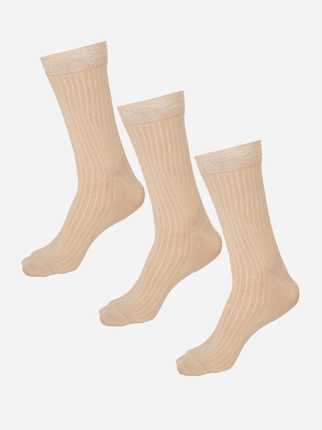 

Bodycare Men Pack Of 3 Calf-Length Socks, Beige