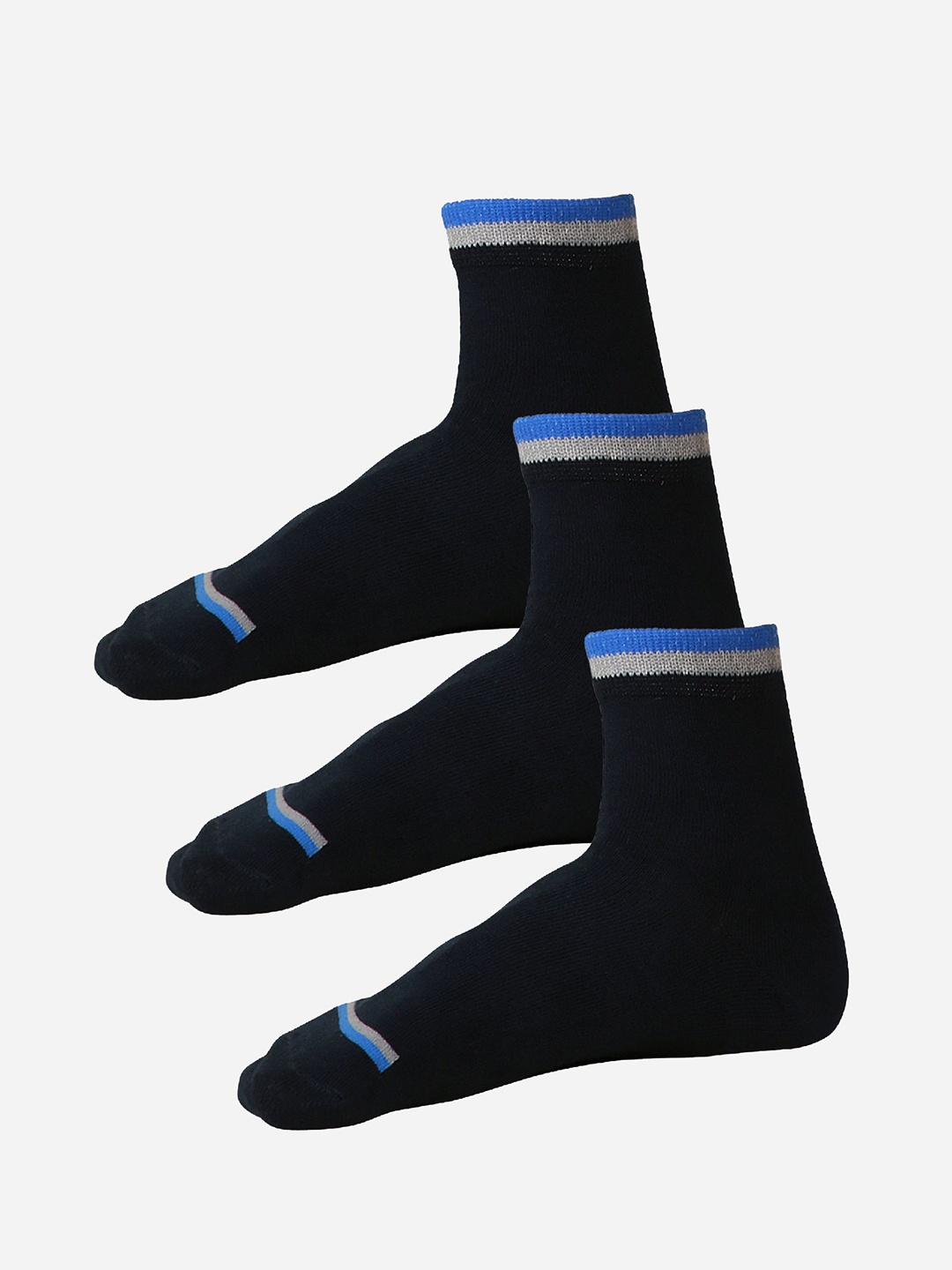 

Bodycare Men Pack Of 3 Above Ankle-Length Socks, Navy blue
