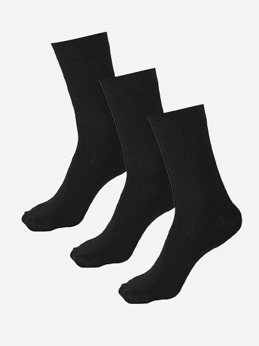 

Bodycare Pack Of 3 Cotton Mid Calf-Length Socks, Black