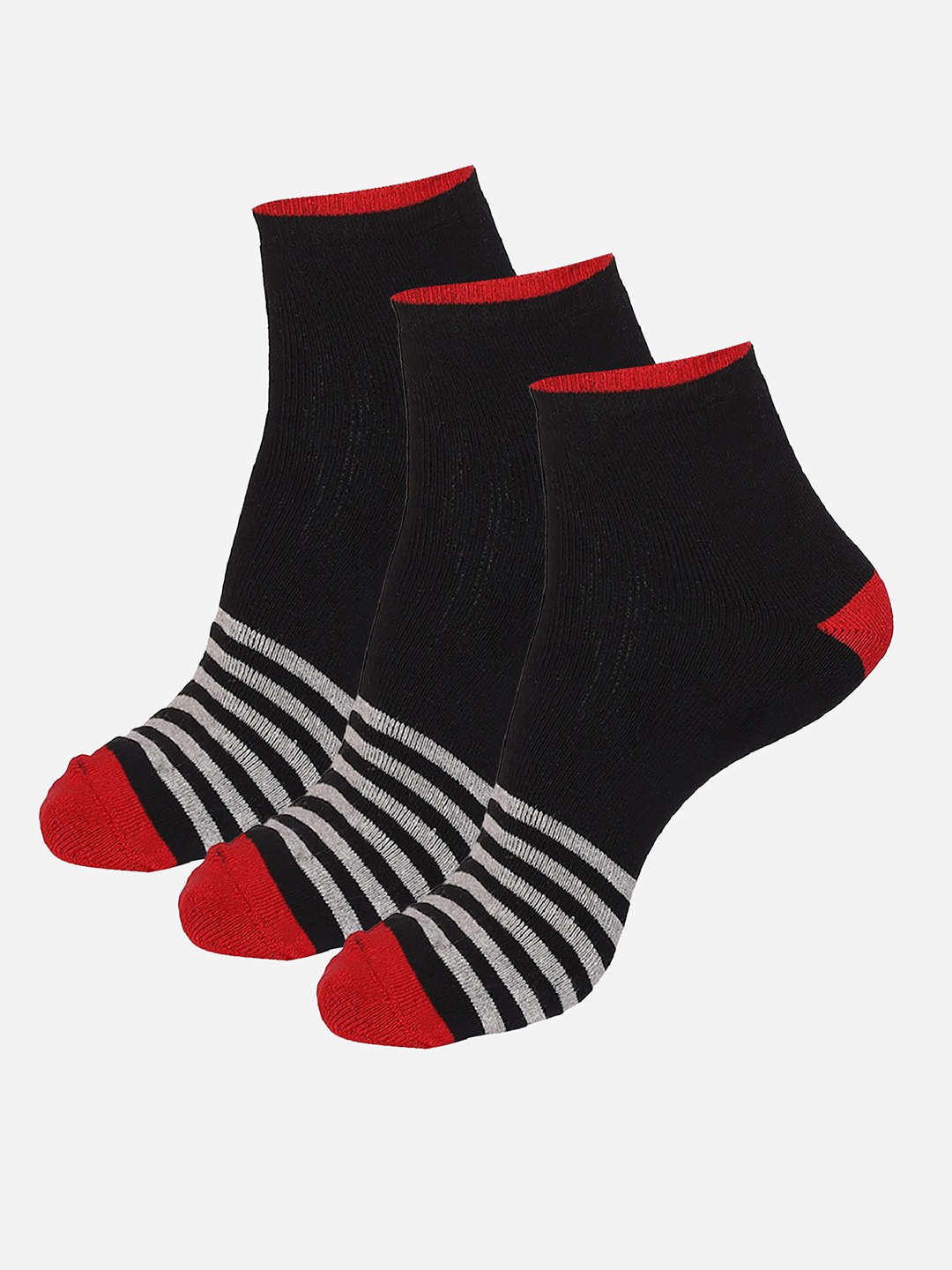

Bodycare Men Pack Of 3 Cotton Above Ankle-Length Socks, Black