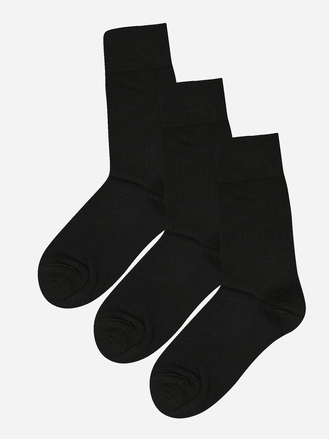 

Bodycare Men Pack Of 3 Above Ankle-Length Socks, Black