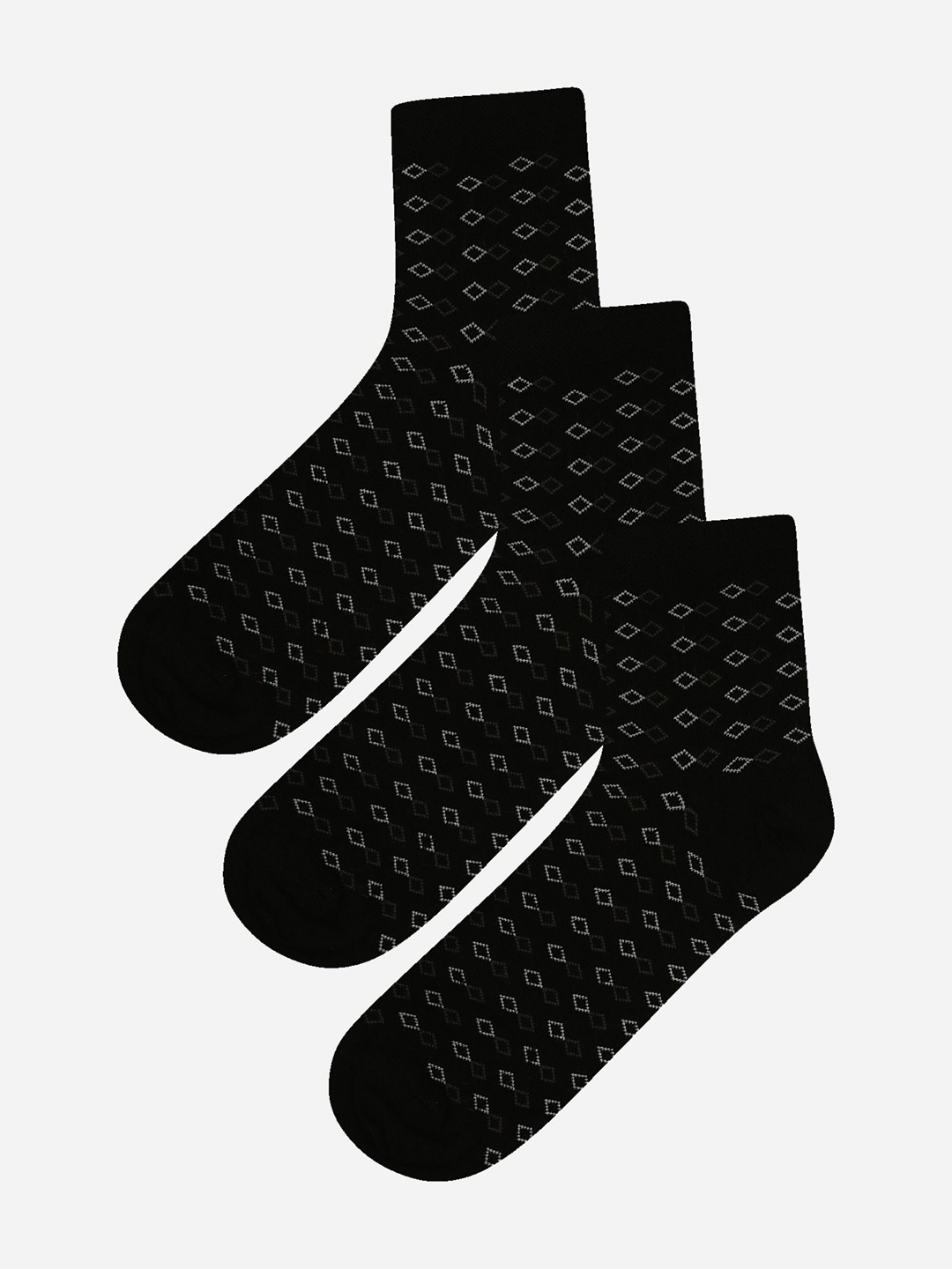 

Bodycare Men Pack Of 3 Ankle-Length Socks, Black