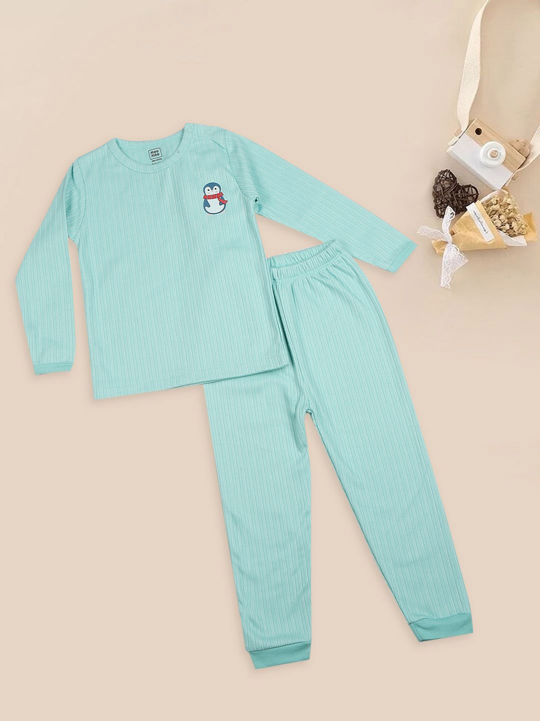

MeeMee Boys Printed Thermal Set, Turquoise blue
