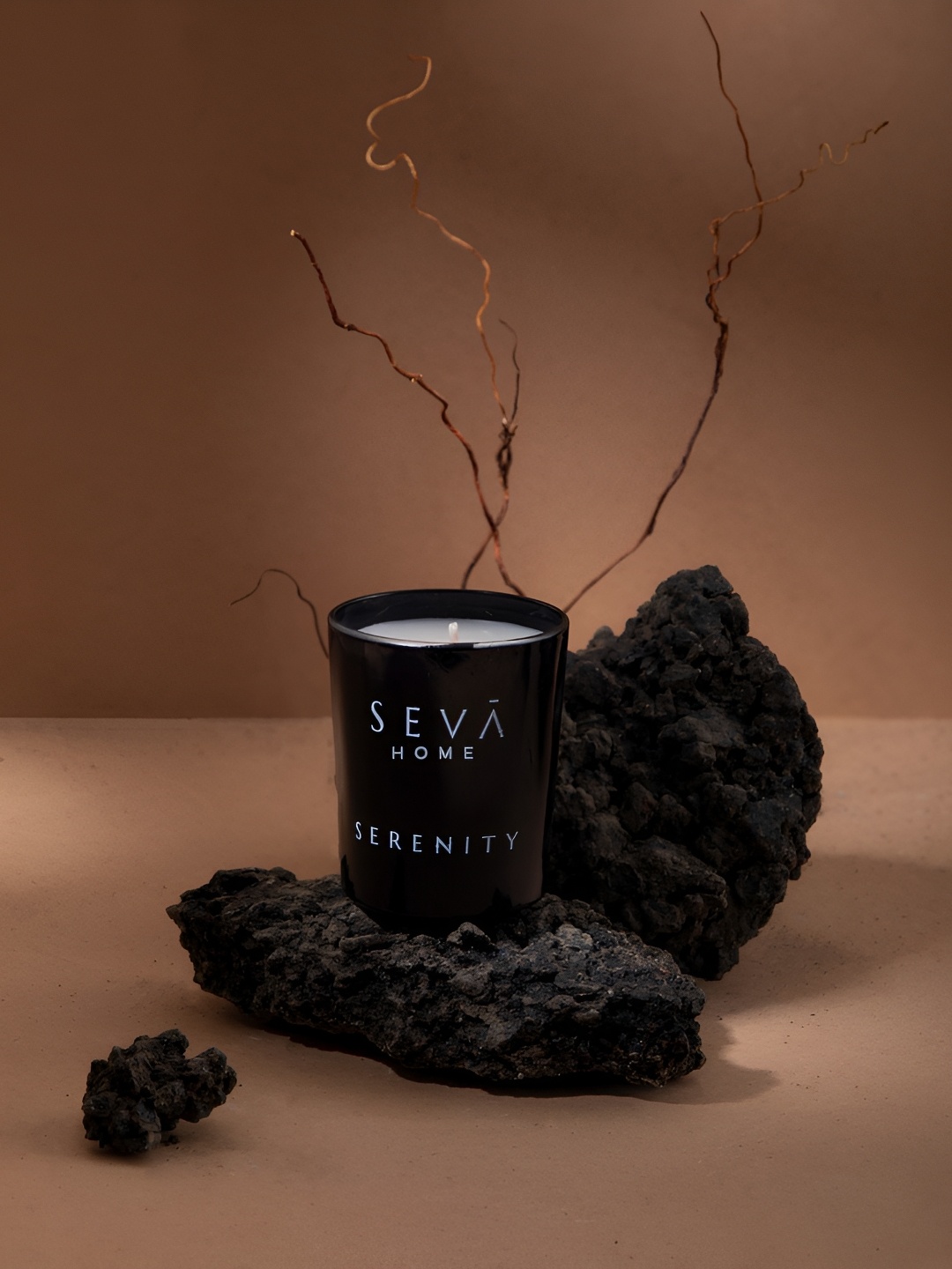 

Seva Home The Vibes Serenity Black Printed 12hr Burning Scented Jar Candle