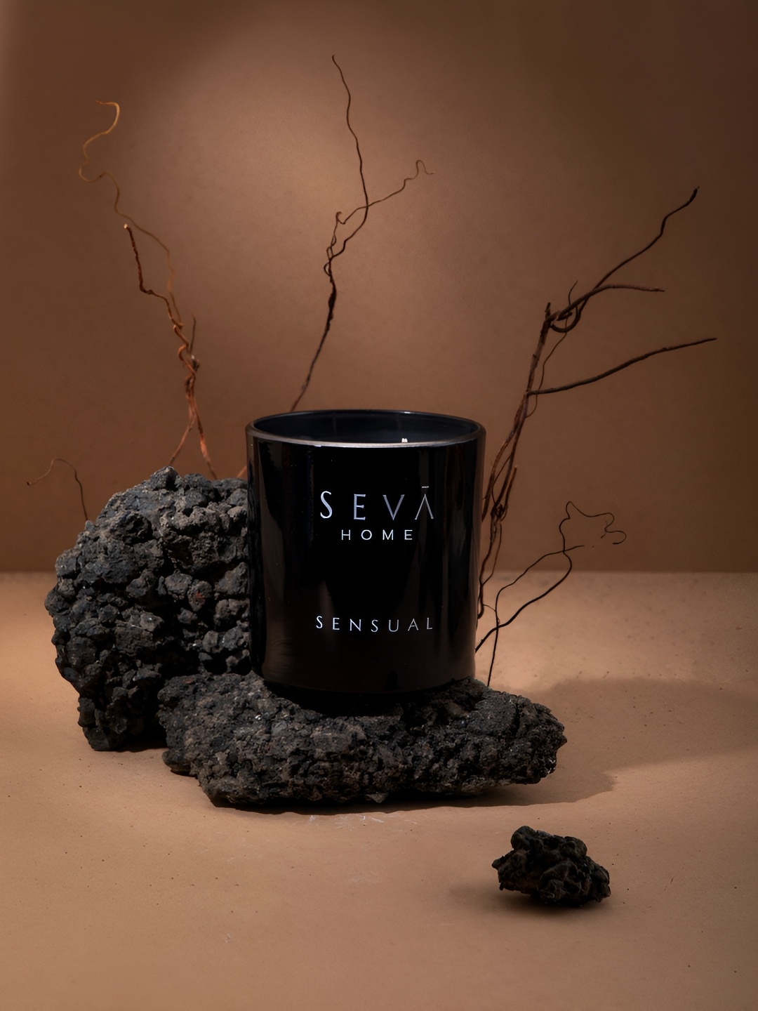 

Seva Home The Vibes Sensual Black Typography Printed 30hr Burning Scented Jar Candle