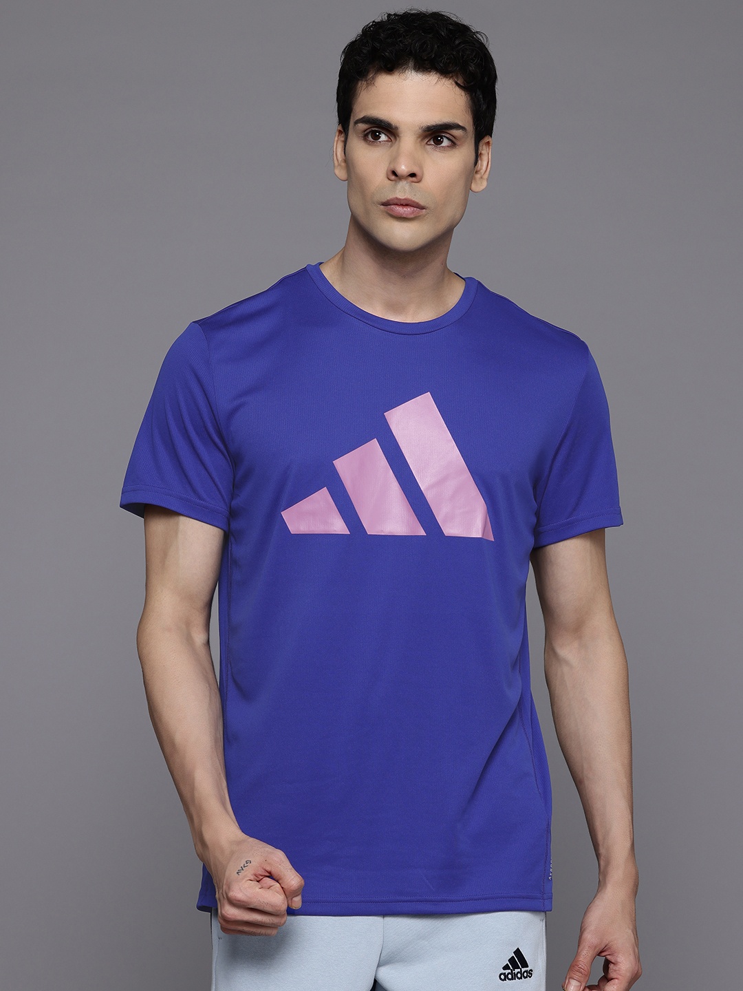 

ADIDAS AEROREADY Logo Printed Running T-shirt, Blue