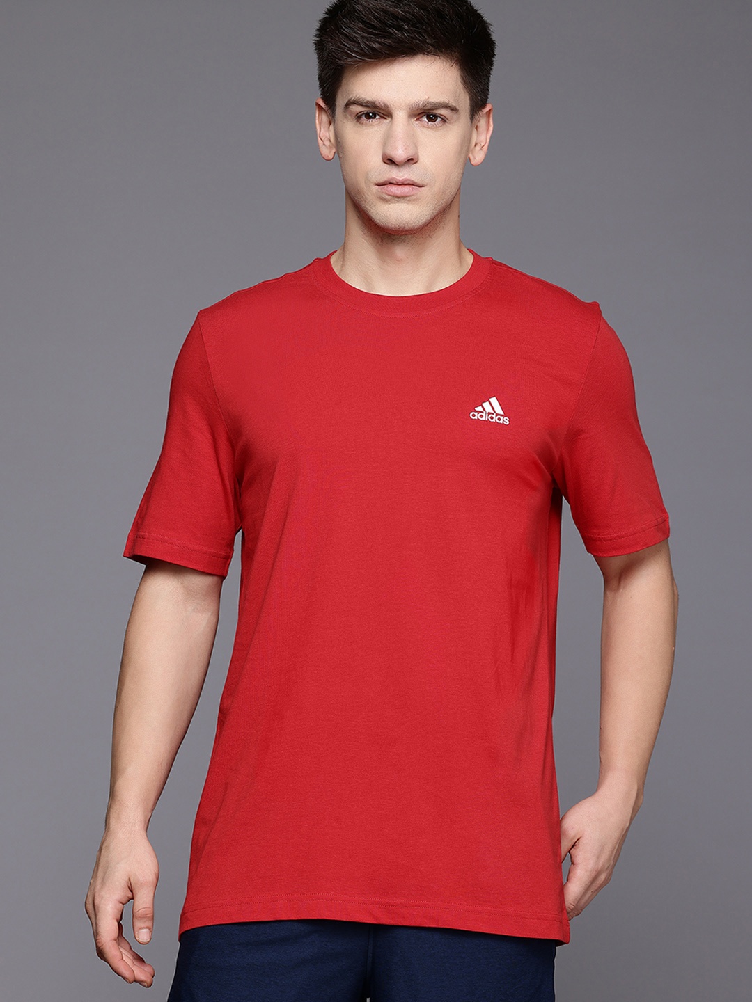 

ADIDAS Men Pure Cotton T-shirt, Red