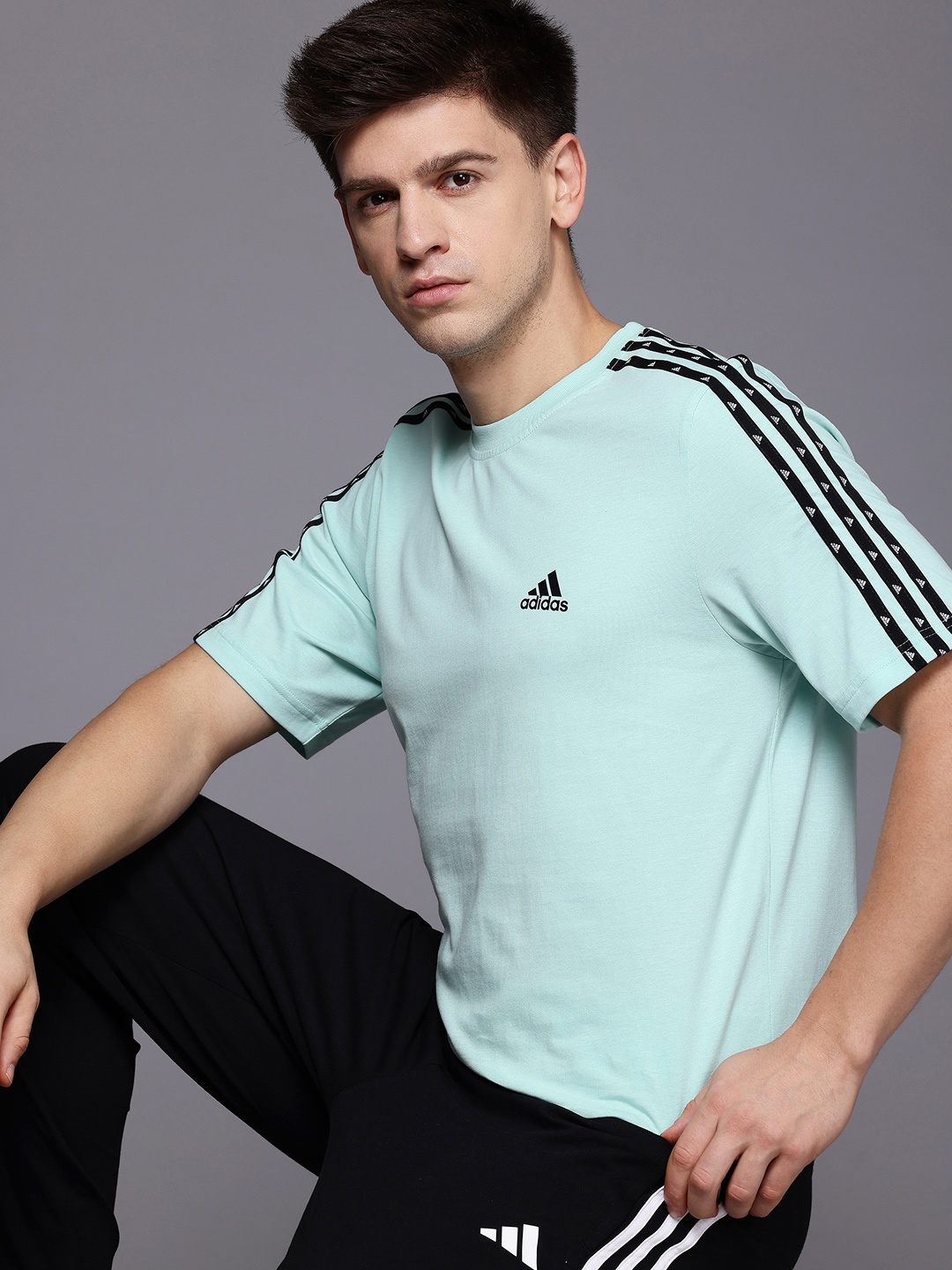 

ADIDAS 3S Training T-shirt, Turquoise blue