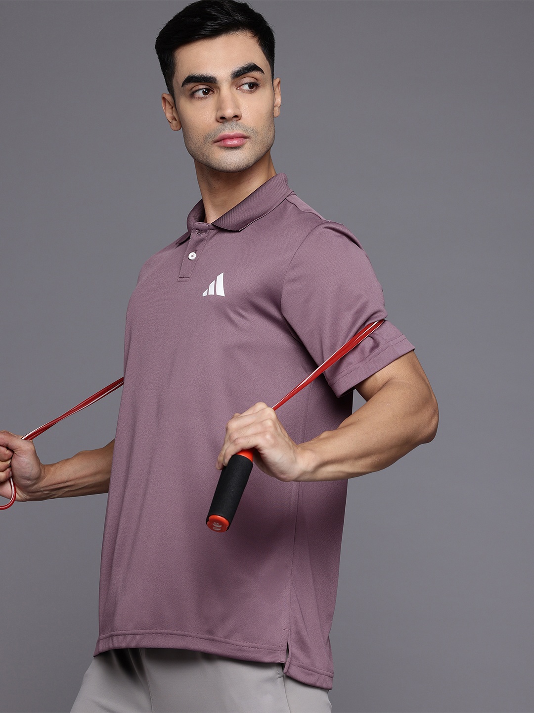 

ADIDAS Brand Logo Polo Training T-shirt, Purple