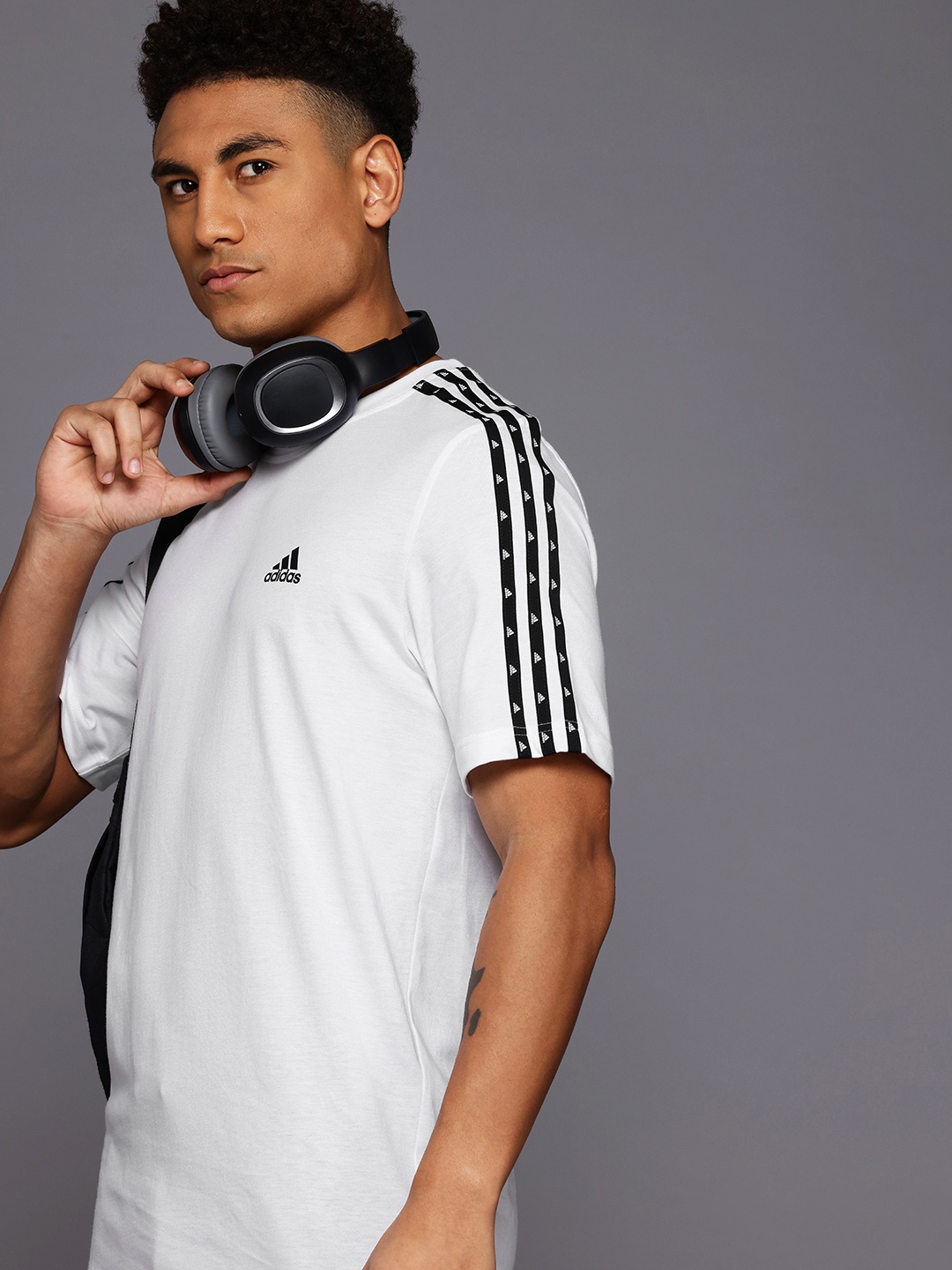 

ADIDAS 3-Stripes Pure Cotton T-shirt, White