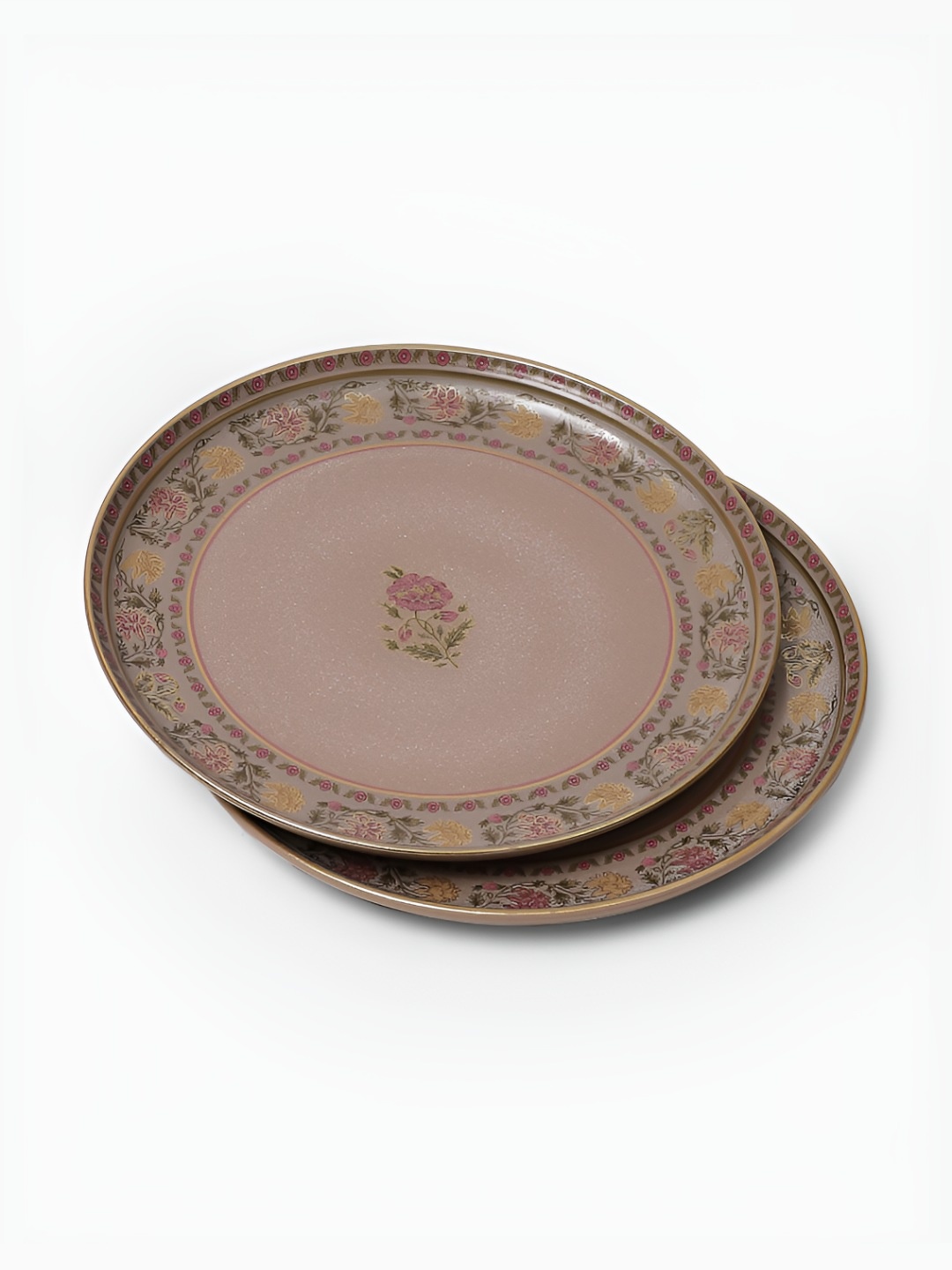 

Ritu Kumar Koshambi Pink & Beige 2 Pieces Printed Plates