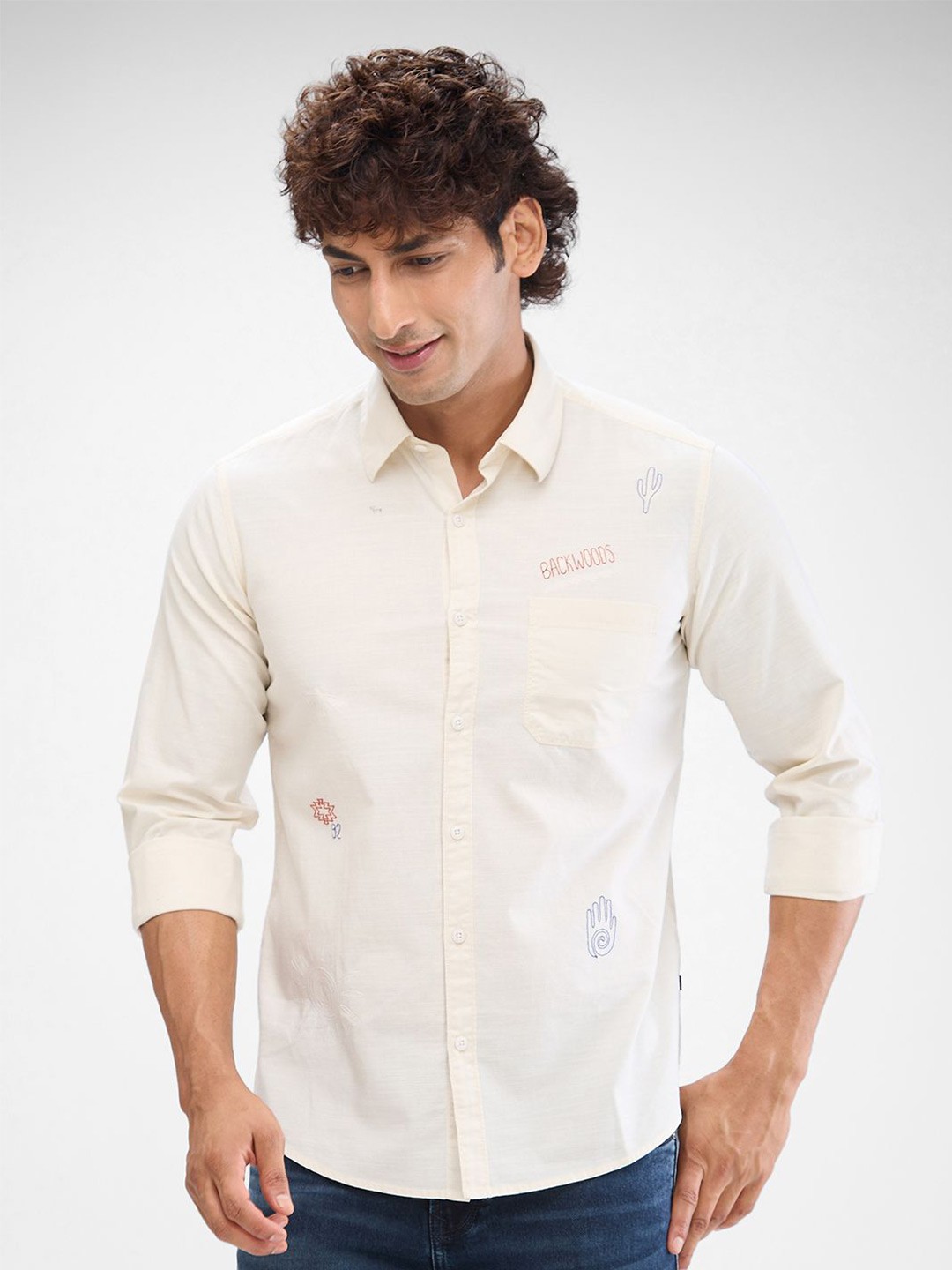 

SPYKAR Men Solid Slim Fit Opaque Casual Shirt, White